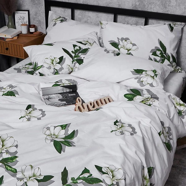 Фото - Комплект постельного белья Moon&Star Бязь Gold Люкс Wisteria White 160х220 нав. 2х50х70 (MS-820007476)