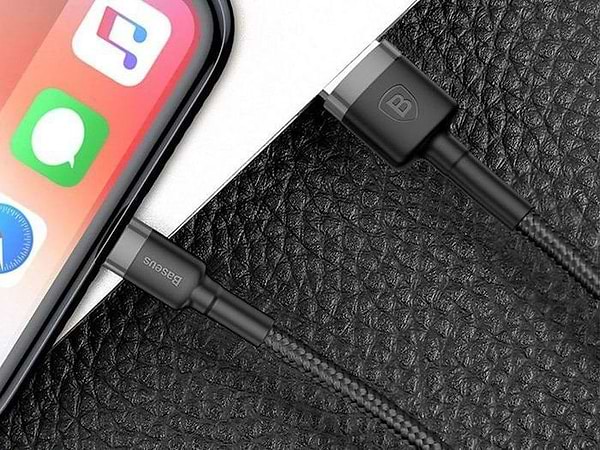 Фото - Кабель синхронізації даних Baseus Cafule USB Type-C 1m Black/Grey (CATKLF-BG1)