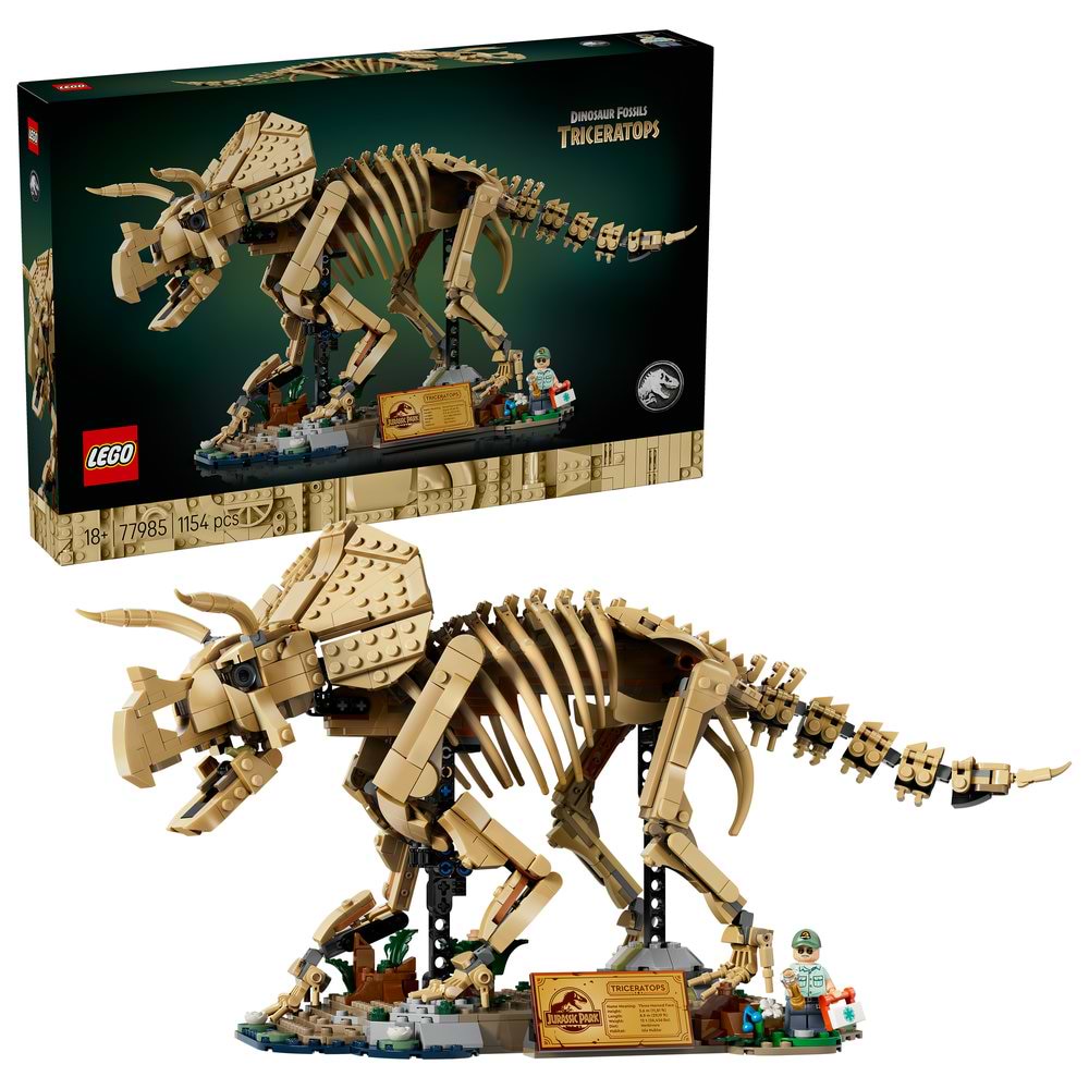 Конструктор LEGO  Jurassic World Скамʼянілості динозаврів: трицератопс (77985)