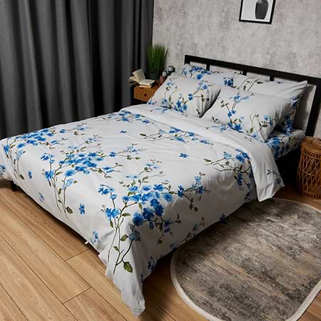 Пододеяльник двуспальный евро Moon&Star Бязь Gold Люкс Sky Bloom King Size 220x240 см (MS-870001149)