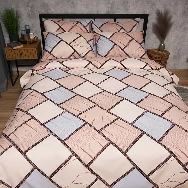 Фото - Комплект постільної білизни Moon&Star Бязь Gold Люкс Cozy Puzzle 143х210 см нав. 2х50х70 (MS-820009046)