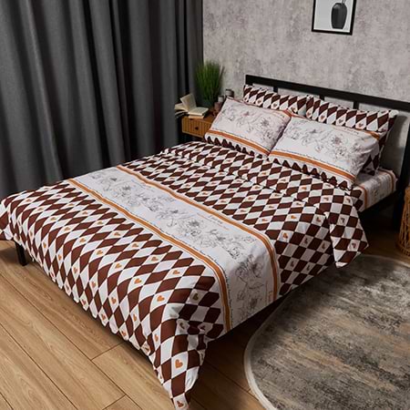 Пододеяльник двуспальный евро Moon&Star Бязь Gold Люкс Heart Patch King Size 220x240 см (MS-870001089)