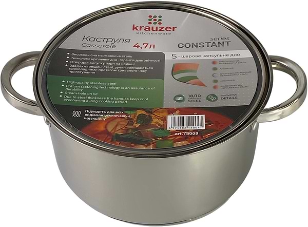 Фото - Каструля Krauzer 22x12.5 см (78008)