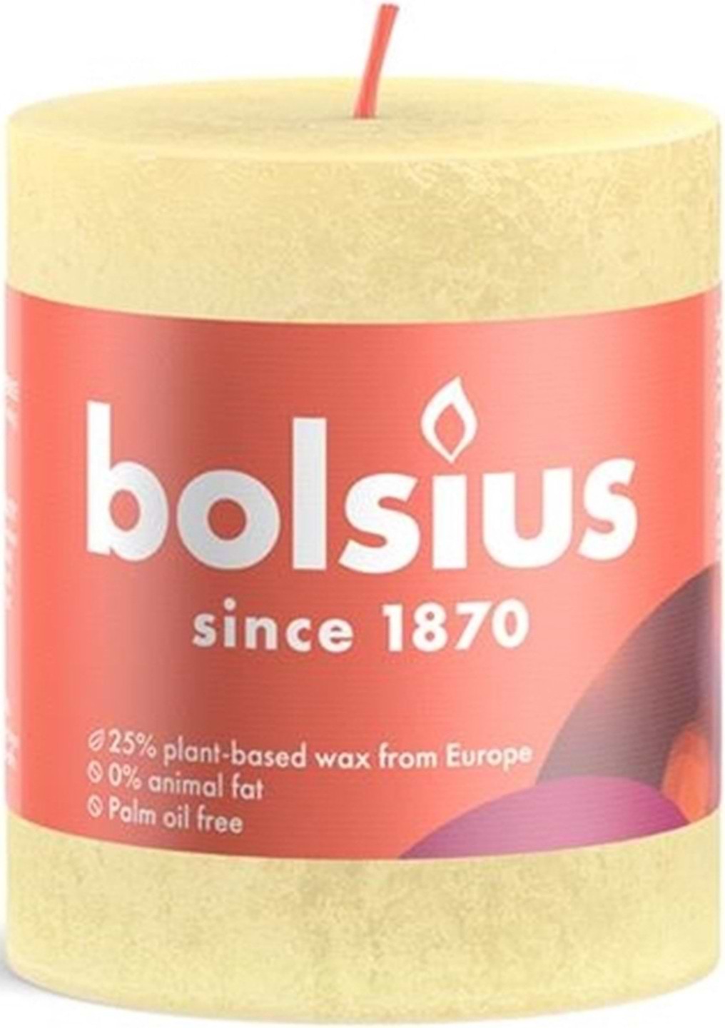 Свічка декоративна Bolsius SHINE 80/68 світло-жовта (780314)