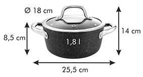 Фото - Каструля tescoma 780332 President Stone 18 см 1.8 л