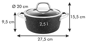 Фото - Каструля tescoma 780333 President Stone 20 см 2.5 л