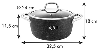 Фото - Каструля tescoma 780335 President Stone 24 см 4.5 л