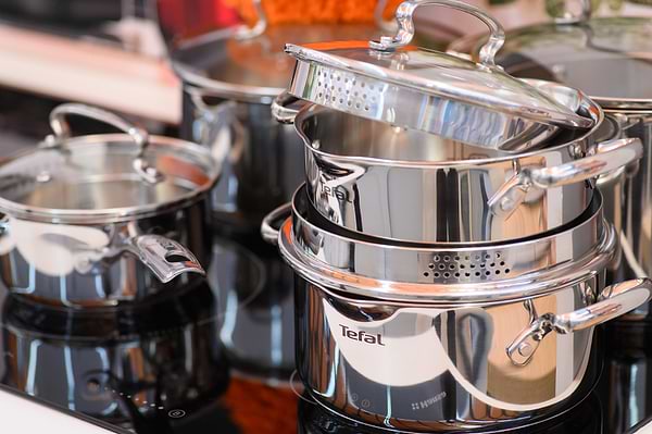 Фото - Набор посуды Tefal G719SA74 Duetto+ 10 пр. с ковшом (кастр. 24/22/20/18 с/кр., ковш 16 см с/кр)