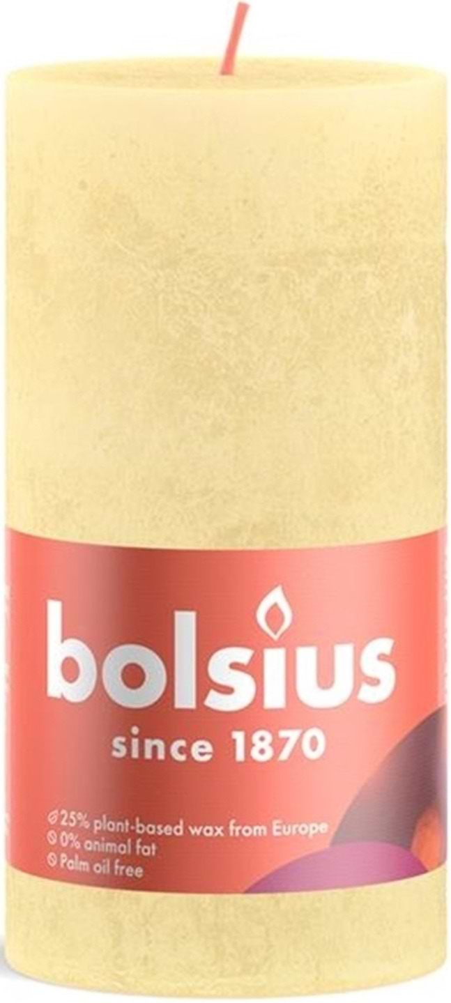Свічка декоративна Bolsius SHINE 130/68 світло-жовта (790314)