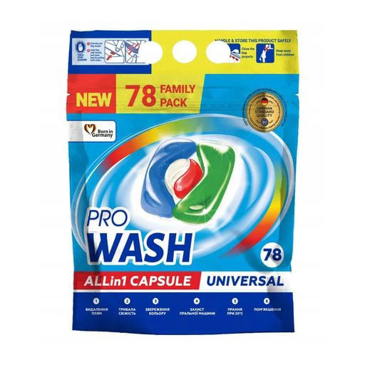 Фото - Капсулы для стирки ProWash 78шт