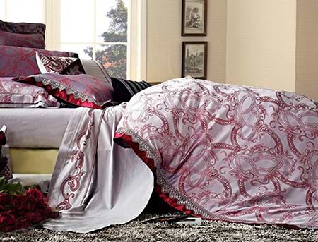 Комплект постельного белья Word of Dream 342 Жаккард 2х150х215 Розовый (09987)