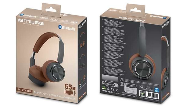 Фото - Наушники накладные беспроводные Muse M-271 DB Brown