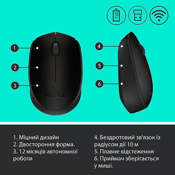 Фото - Миша бездротова Logitech M170 (910-004642)