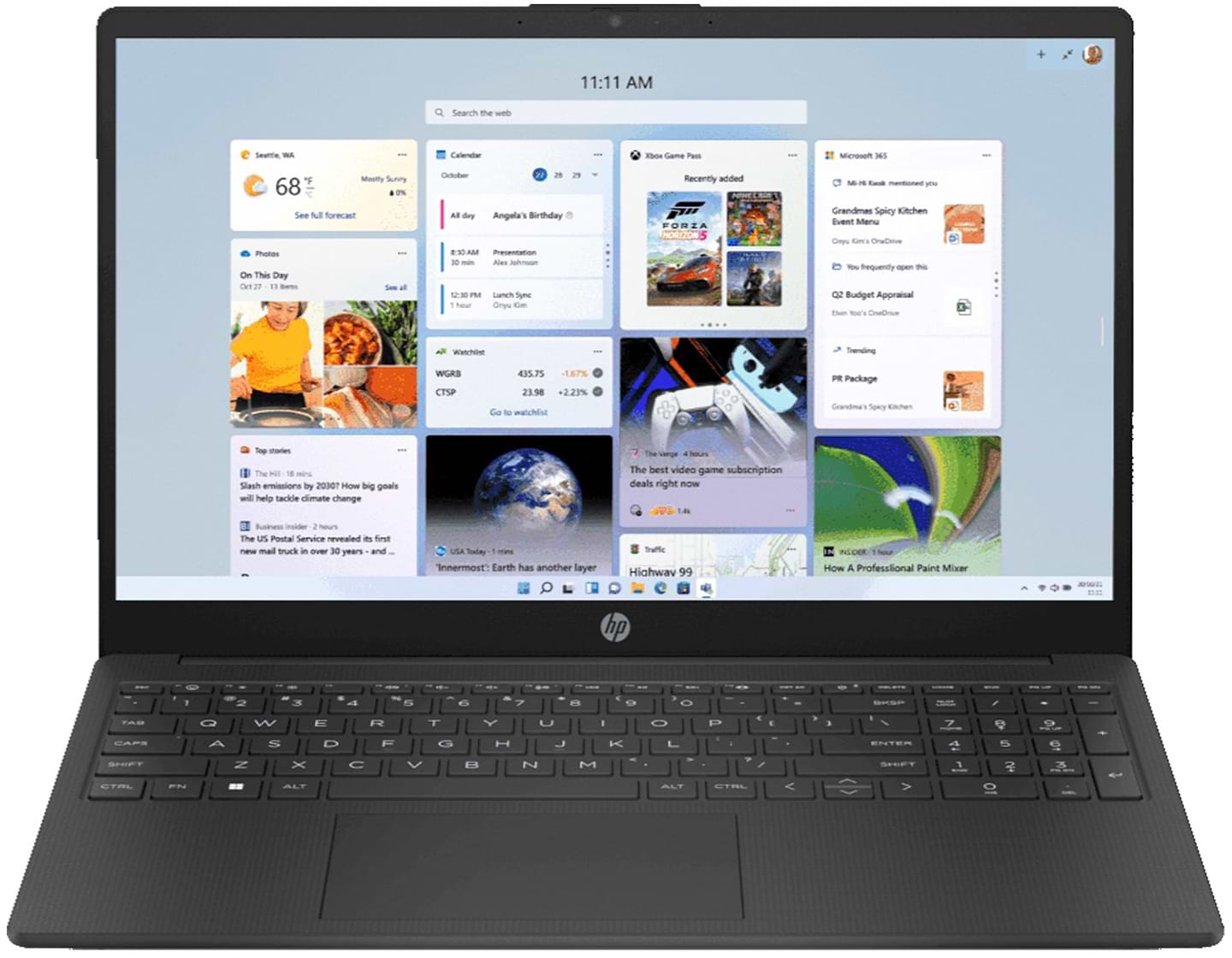Ноутбук HP Laptop 15-fc0154ua (B9PJ3EA) Jet Black - Фото 1