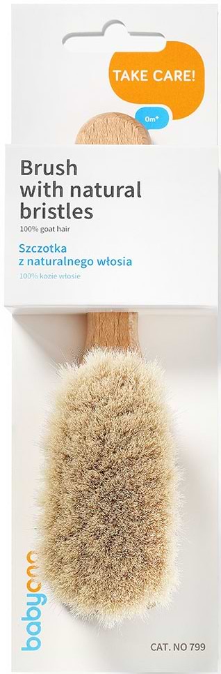 Фото - Щетка для детских волос BabyOno деревянная с натуральной мягкой щетиной (799)