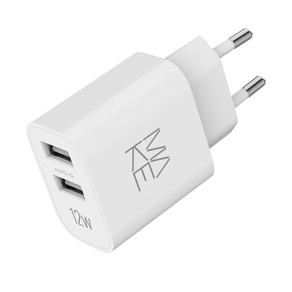 Фото - Мережевий зарядний пристрій MAKE 12W 2xUSB-A White (MCW-1221WH)
