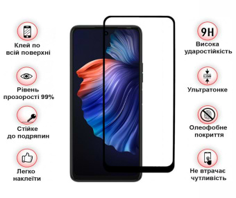 Фото - Защитное стекло для смартфона BeCover for Tecno Pova 3 (LF7n) Black (708163)