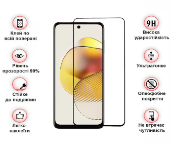 Фото - Захисне скло для смартфону BeCover for Motorola Moto G73 Black (709737)