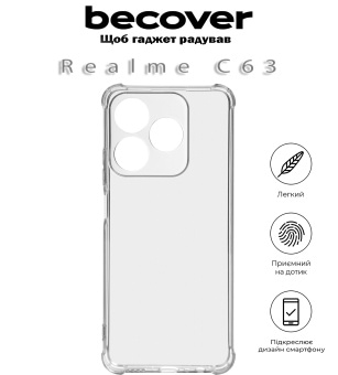 Фото - Чохол для смартфону BeCover Anti-Shock for Realme C63 Clear (712225)