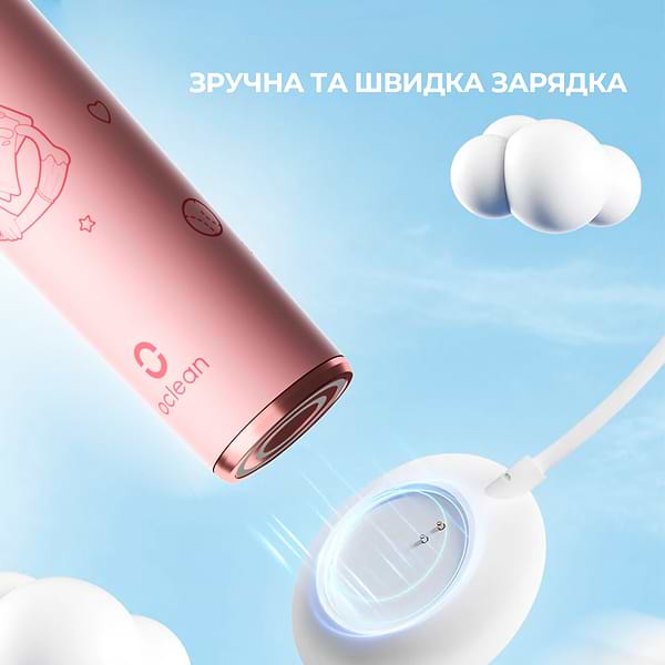 Фото - Зубна щітка електрична Oclean Kids Electric Toothbrush Pink (6970810552409)