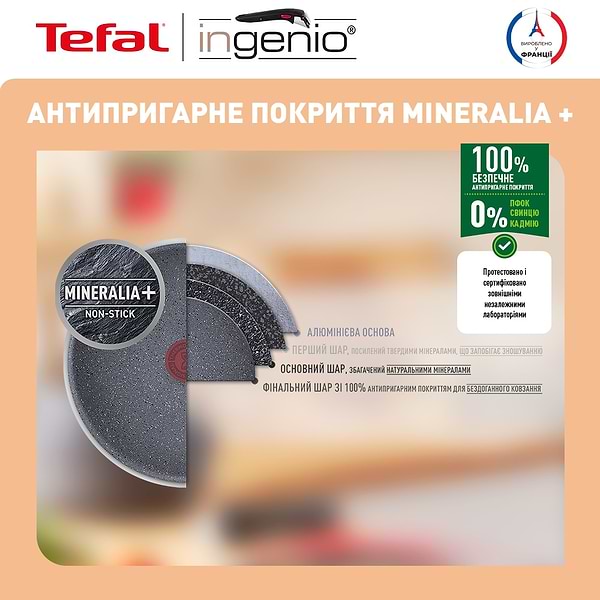 Фото - Набір посуду зі знімною ручкою Tefal L3969072 Ingenio Natural Force 7 пр
