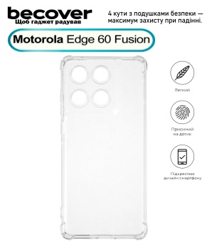 Фото - Чехол для смартфона BeCover Anti-Shock for Motorola Edge 60 Fusion Clear (713805)