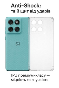 Фото - Чехол для смартфона BeCover Anti-Shock for Motorola Edge 60 Fusion Clear (713805)