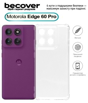 Фото - Чохол для смартфону BeCover Anti-Shock for Motorola Edge 60 Pro Clear (713806)