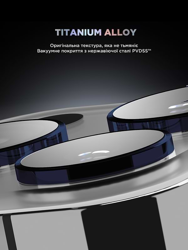 Фото - Захисне скло для смартфону Armorstandart для камери Supreme Black Icon for iPhone 15 Pro/15 Pro Max Blue Titanium (ARM76594)