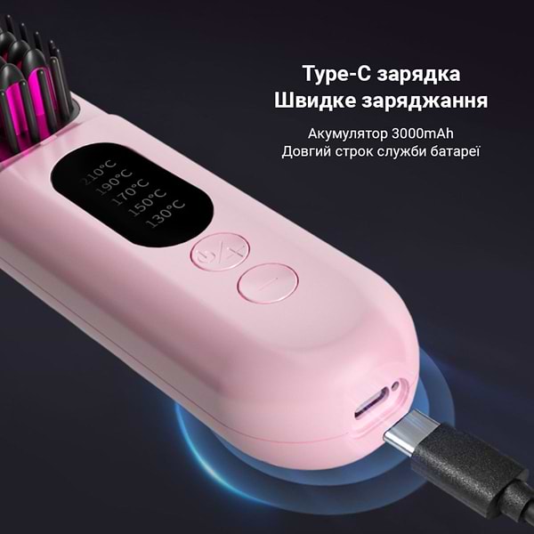 Фото - Выпрямитель волос AIMED Wireless Hair Straightener Pink (AI-HStraight_Wireless_pin)
