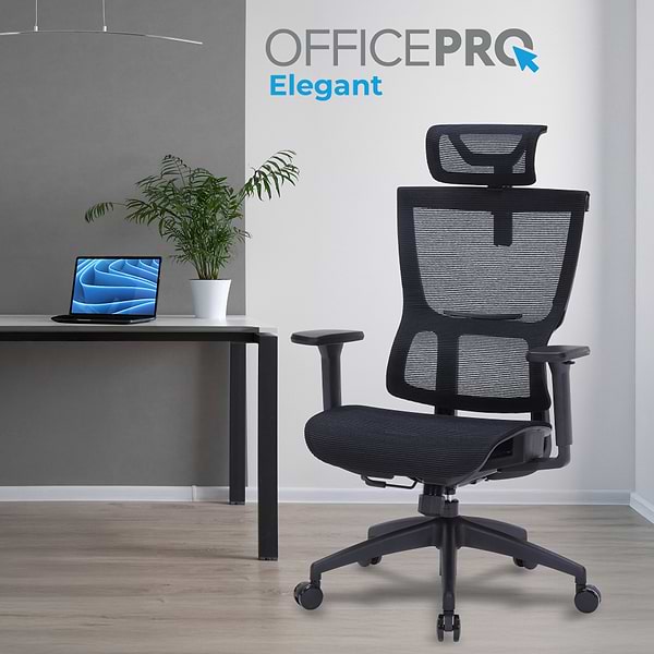 Фото - Крісло офісне OfficePro Elegant (OC660-B-B-B) Black