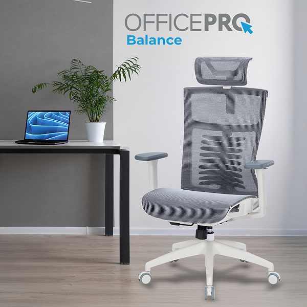 Фото - Кресло офисное OfficePro Balance (OC620-W-DG-DG) White/Dark Gray
