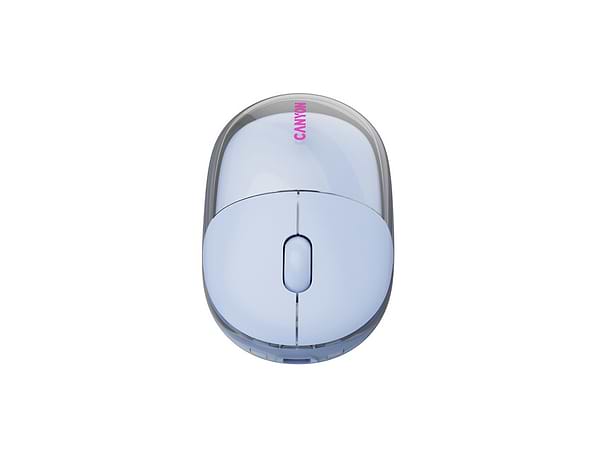 Фото - Миша бездротова Canyon OnClick 24 Dual-mode Silent Transparent/Blue (CNS-CMSW24BL)