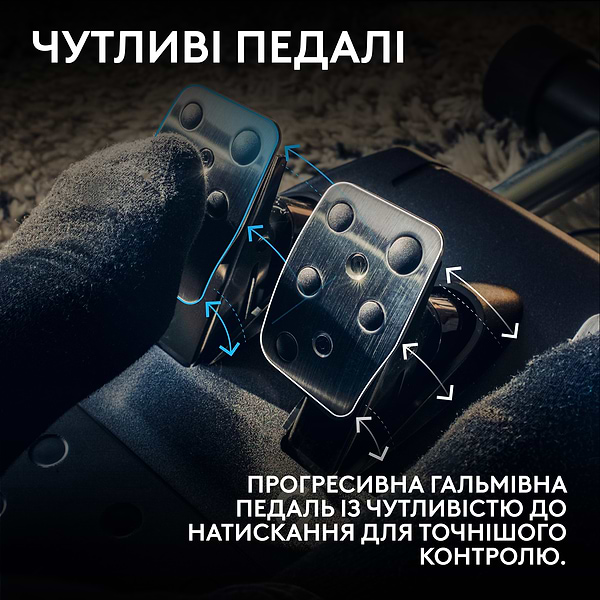 Фото - Кермо Logitech G923 Racing Wheel and Pedals for PS4 and PC (941-000149)