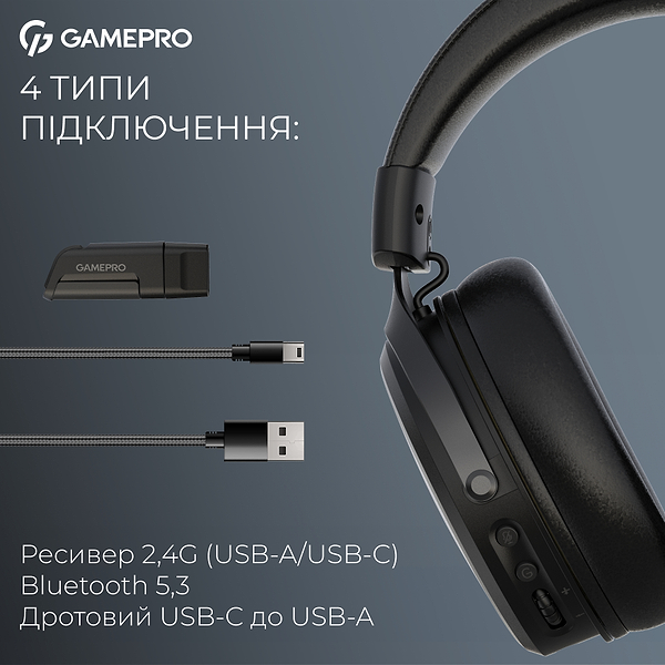 Фото - Гарнитура беспроводная игровая GamePro Asgard Freya Pro (HSW201B)