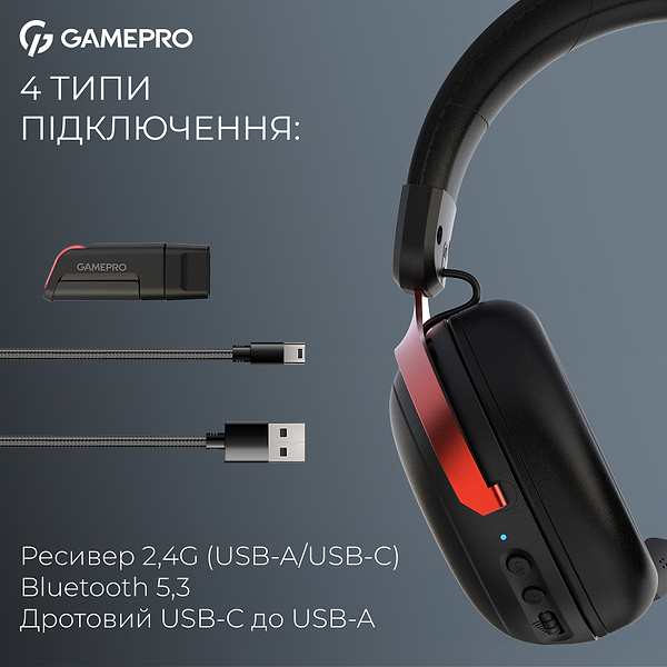 Фото - Гарнитура беспроводная игровая GamePro Asgard Freya Pro (HSW201BR)