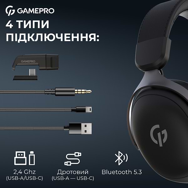 Фото - Гарнитура беспроводная игровая GamePro Asgard Freya Pro (HSW201B)