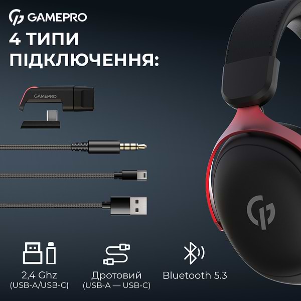 Фото - Гарнитура беспроводная игровая GamePro Asgard Freya Pro (HSW201BR)