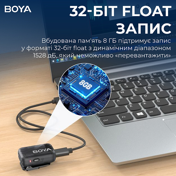 Фото - Микрофон для смартфона Boya MIC 2-02 Type-C/TRS Black