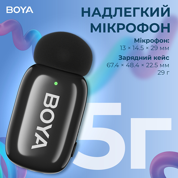Фото - Мікрофон для смартфона Boya mini-18 TRS for camera Black
