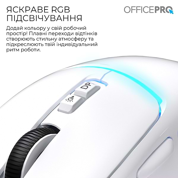 Фото - Миша бездротова OfficePro Silent Click Wireless White (M468W)