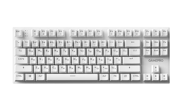 Фото - Клавиатура проводная GamePro Genesis Joker Outemu Red Swithes USB White (MK124W)