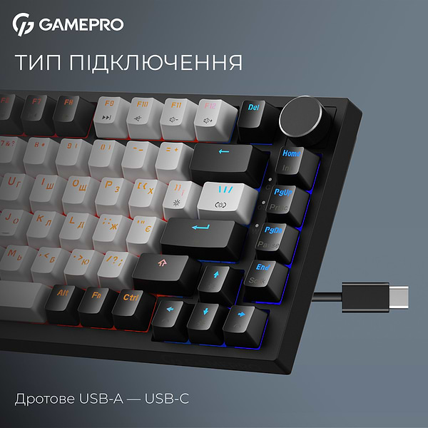 Фото - Клавиатура проводная игровая GamePro Asgard Valhalla Max Magnetic Switches USB Black (MK160B MAX)