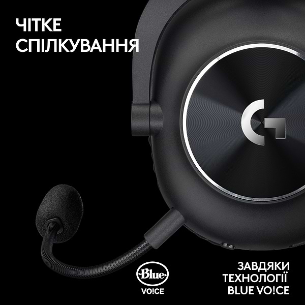 Фото - Гарнітура бездротова ігрова Logitech G PRO X 2 LightSpeed Wireless Black + Stand (991-000550)
