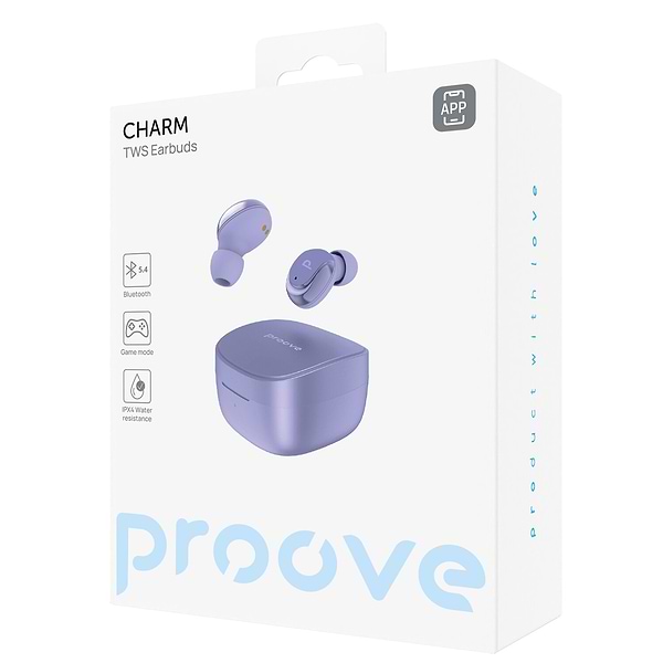 Фото - Навушники вкладиші бездротові TWS Proove APP Charm purple (TWCH0001AP09)