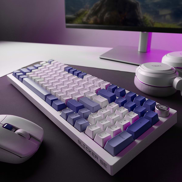 Фото - Клавіатура бездротова ігрова Proove Gaming Slicker Special Edition (Ukraine Layout) white/purple (WKSLSE022416)