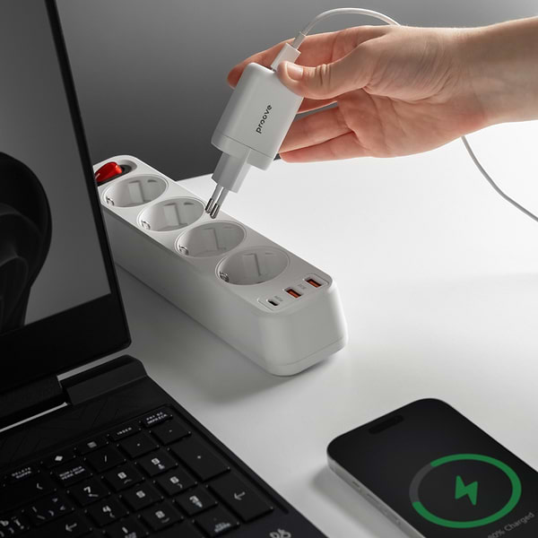 Фото - Мережевий зарядний пристрій Proove Silicone Power 40W (Type-C + Type-C) White