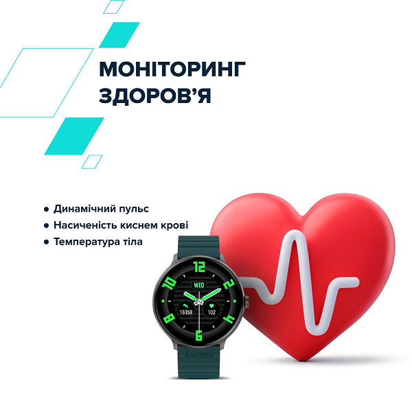 Фото - Смарт-часы Canyon Jacky SW-69 Green Orange (CNS-SW69BG)