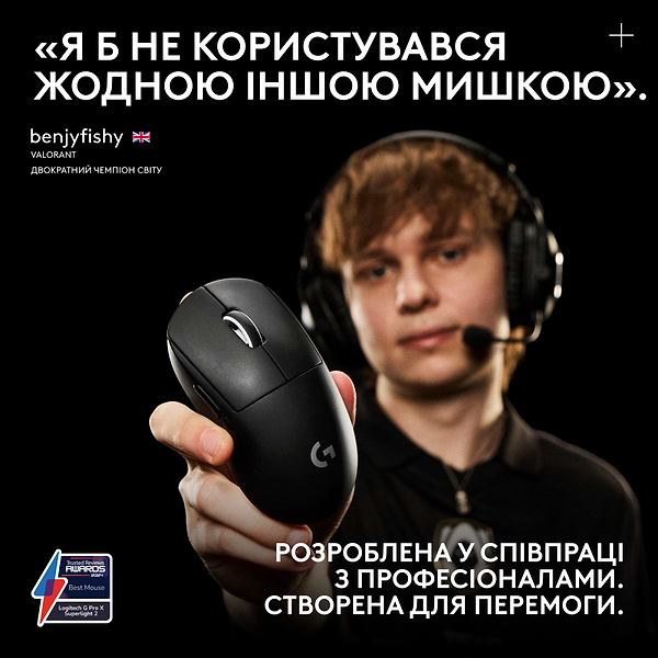 Фото - Миша бездротова ігрова Logitech G Pro X Superlight 2 LightSpeed Black (910-006630)