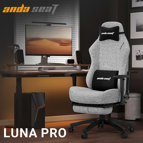Фото - Кресло для геймеров Anda Seat Luna Pro Size L Gray Fabric (AD18T-44-G-F)